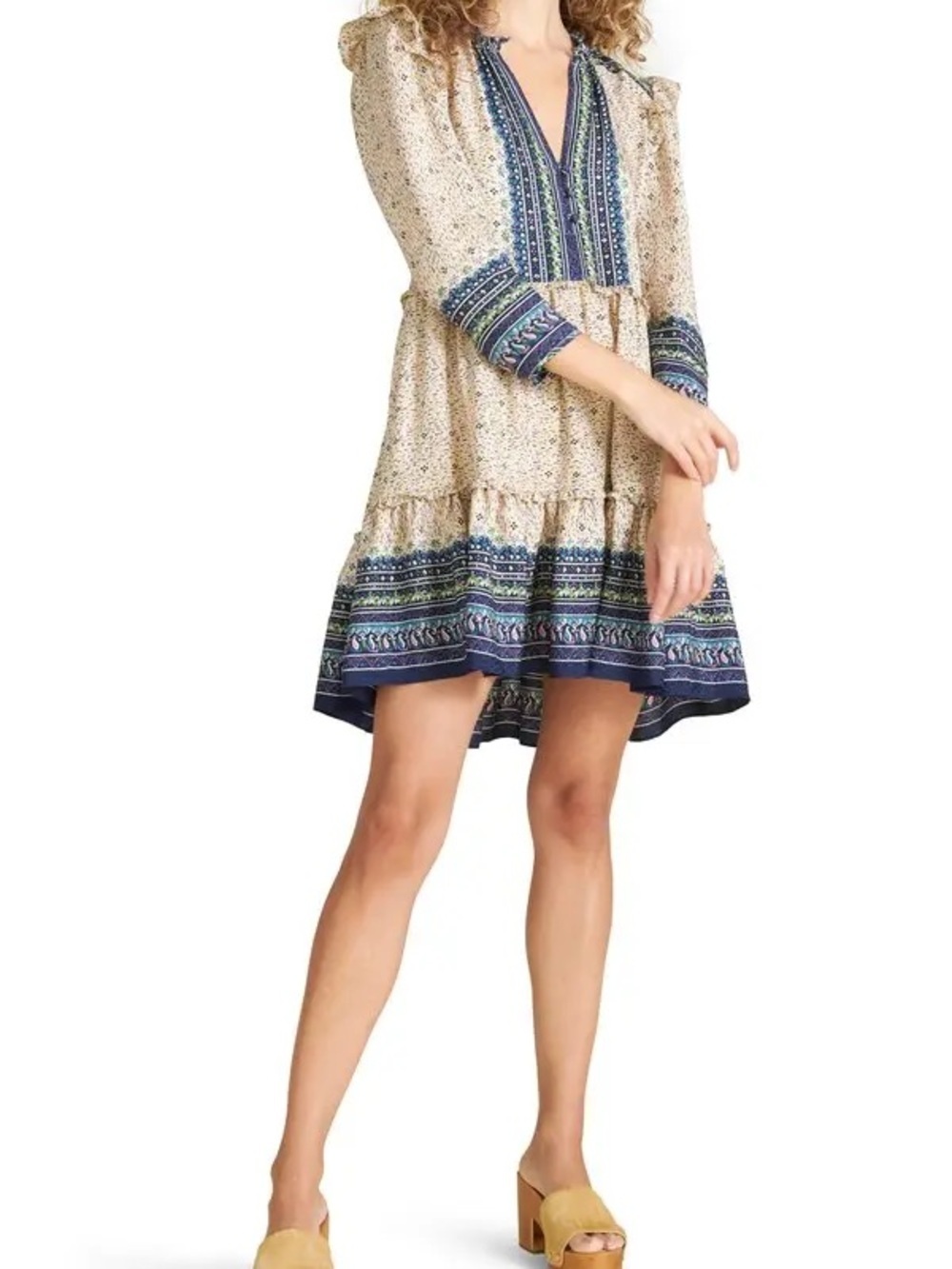 Veronica Beard Lumi Mix Print Silk Dress